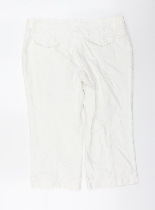 TU Womens White  Denim Cropped Jeans Size 14 L21 in