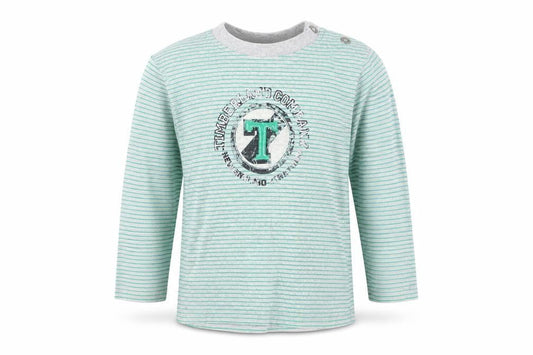 Timberland Boys Grey Striped  Basic T-Shirt Size 2 Years