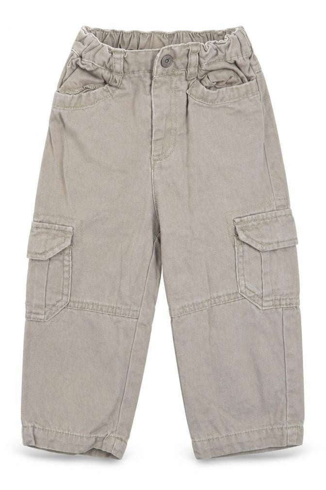 Front view of Cyrillus boys’ beige jogger jeans, size 18, months