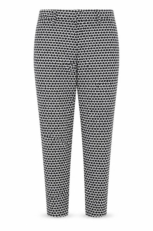 H&M Womens Black Geometric  Trousers  Size 8 L26 in