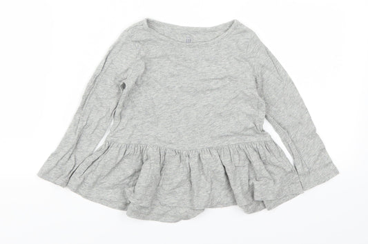 Gap Girls Grey   Basic T-Shirt Size 2 Years