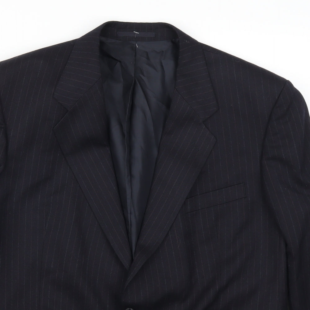 Marks and Spencer Mens Blue Striped  Jacket Suit Jacket Size 44