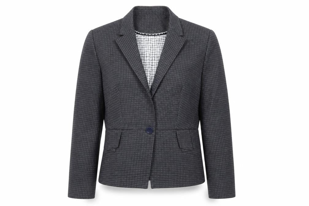 Marks & Spencer Womens Blue Polka Dot  Jacket Suit Jacket Size 12