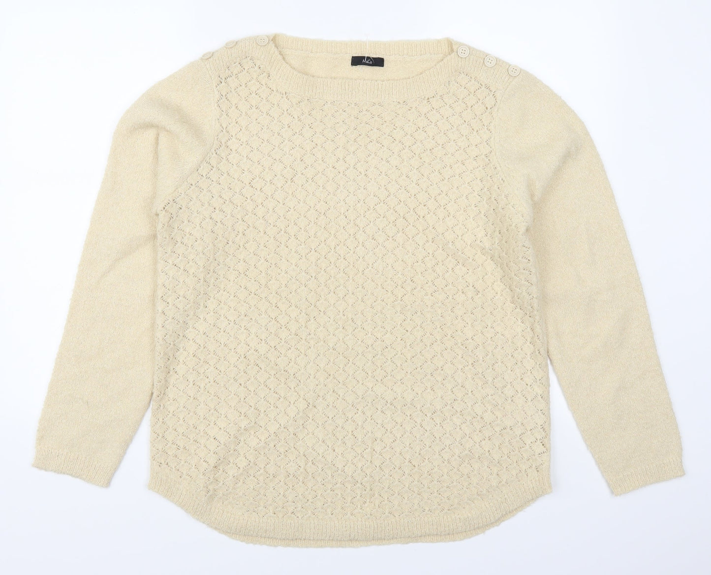 M&Co Womens Beige   Pullover Jumper Size 16