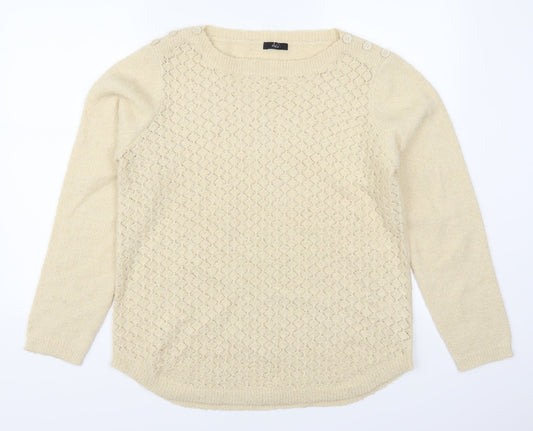 M&Co Womens Beige   Pullover Jumper Size 16