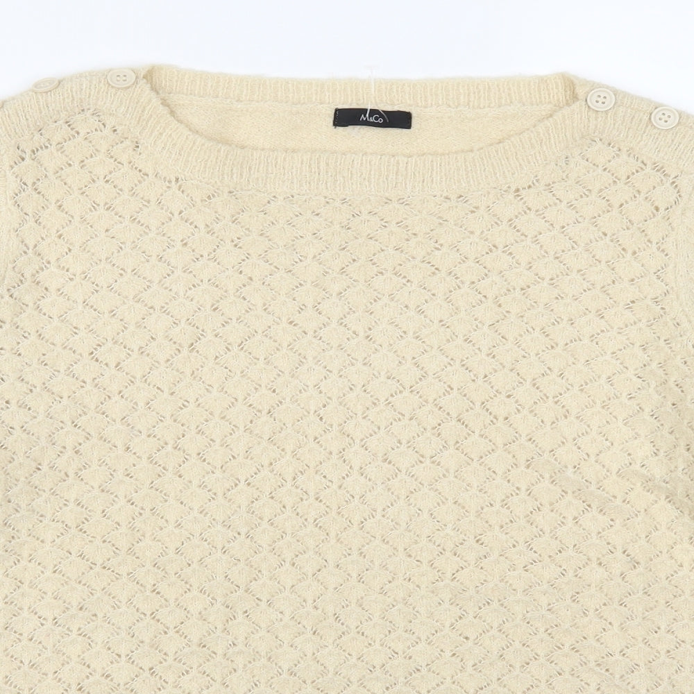 M&Co Womens Beige   Pullover Jumper Size 16