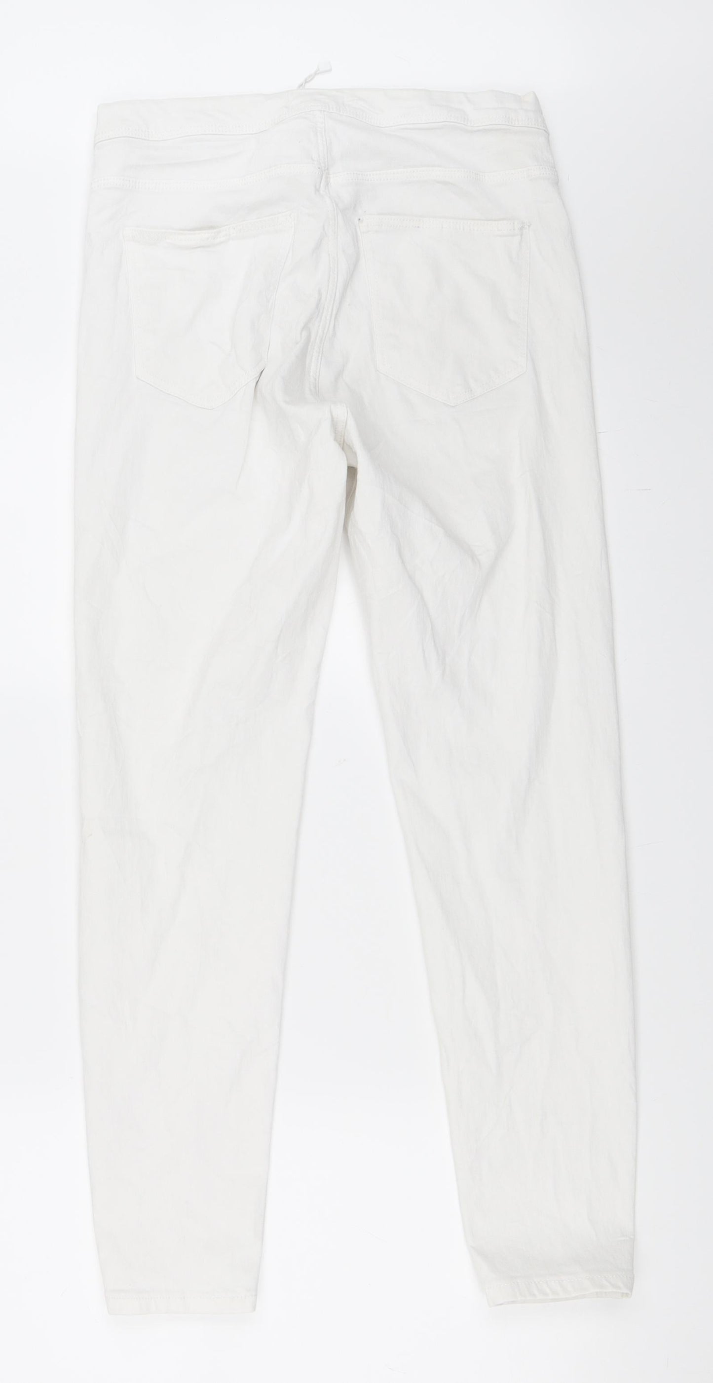 Berksha Womens White  Denim Skinny Jeans Size 40 L27 in
