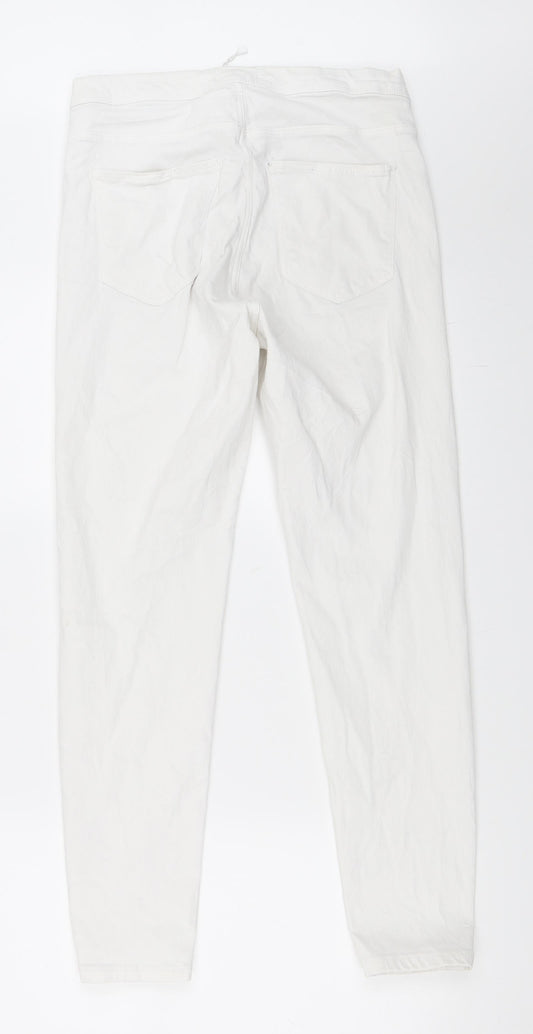 Berksha Womens White  Denim Skinny Jeans Size 40 L27 in
