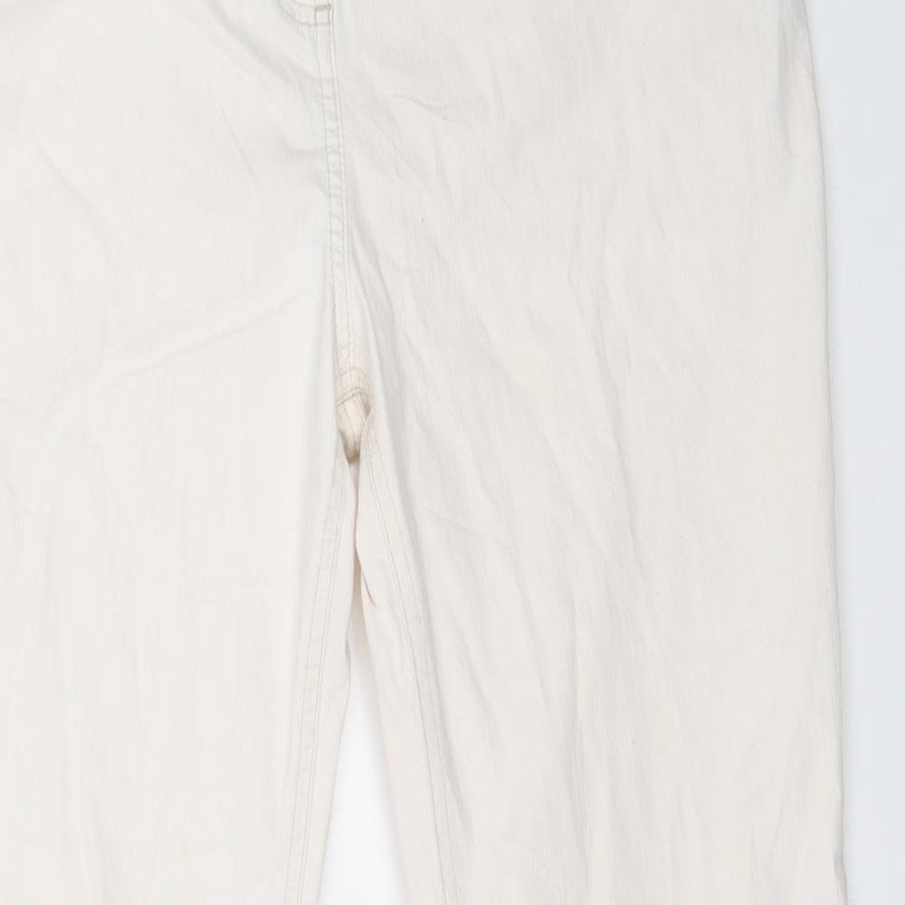 Preworn Womens Ivory  Denim Straight Jeans Size 10 L28 in
