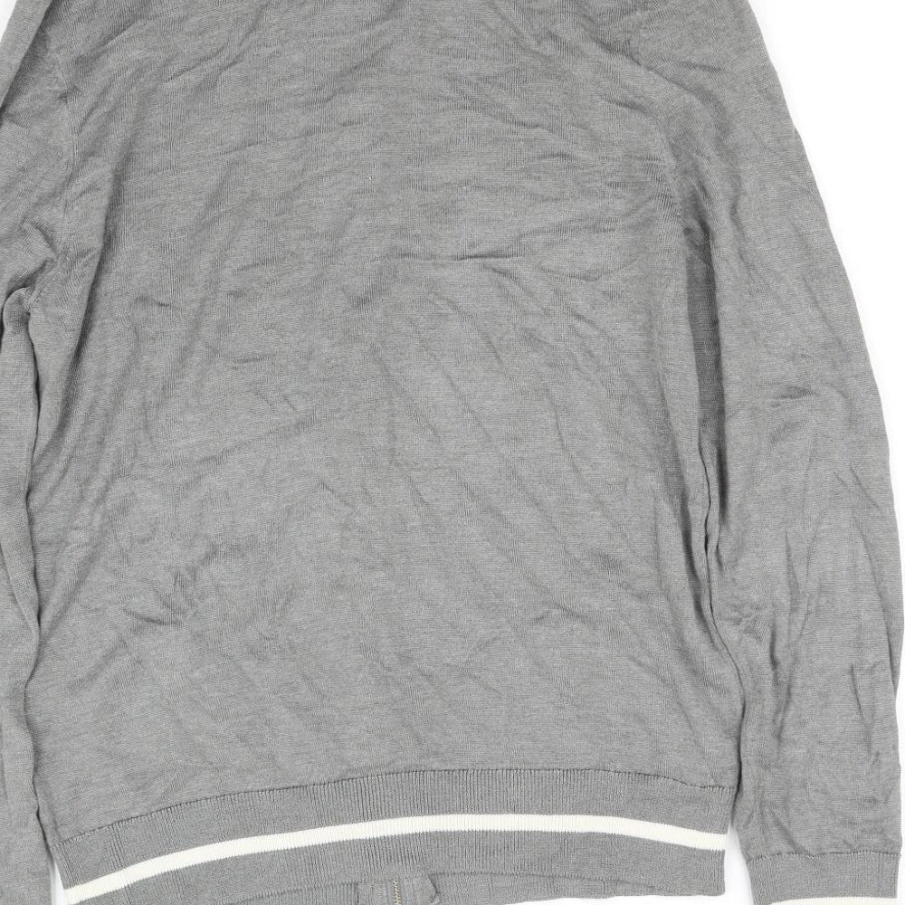 River Island Mens Grey   Cardigan Jumper Size S