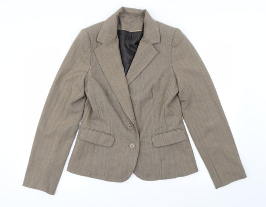Preworn Womens Brown   Jacket Blazer Size 12