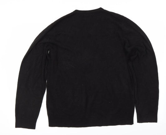 Marks and Spencer Mens Black   Pullover Jumper Size M
