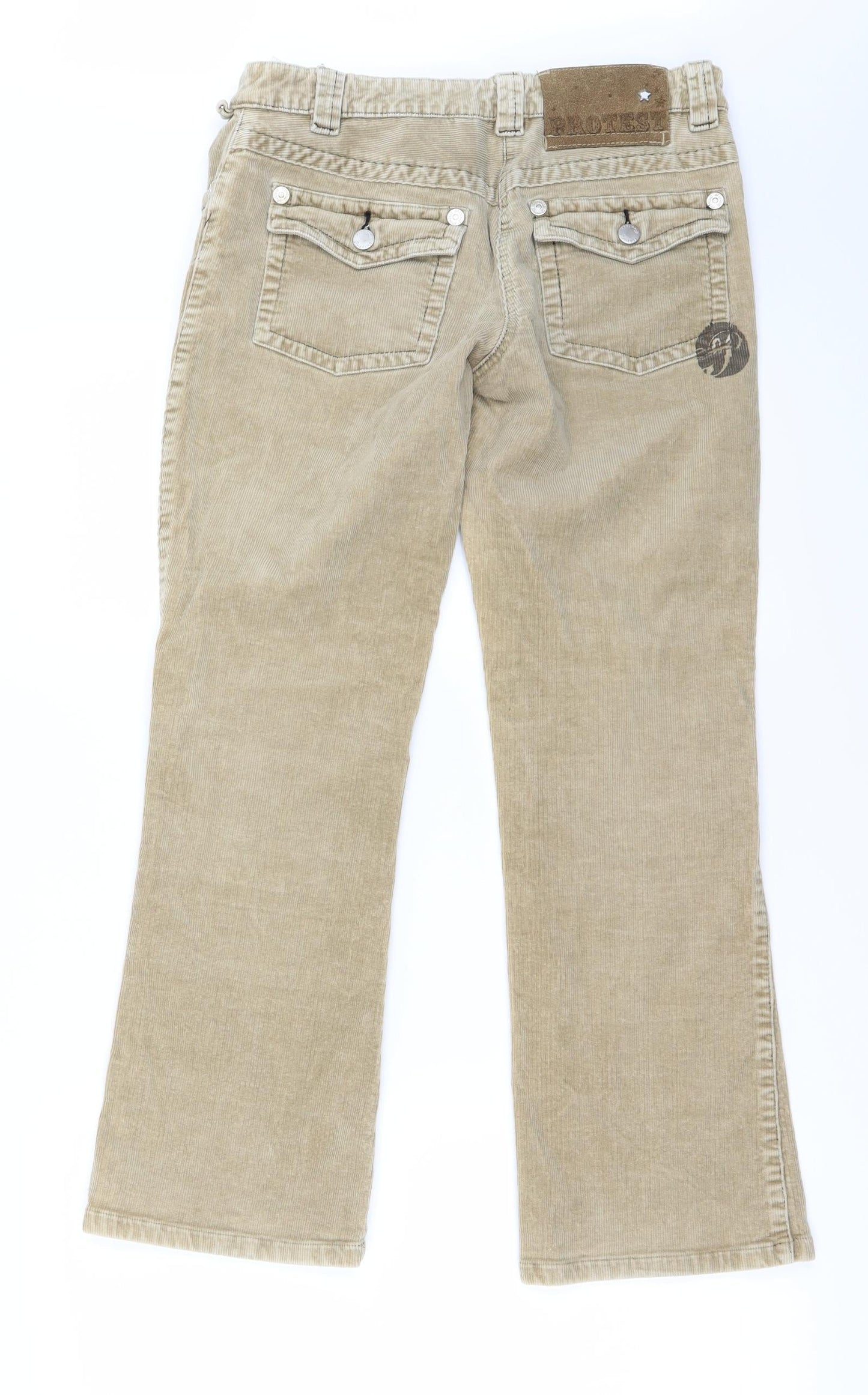 PAC TEST Womens Beige   Straight Jeans Size 12 L26 in