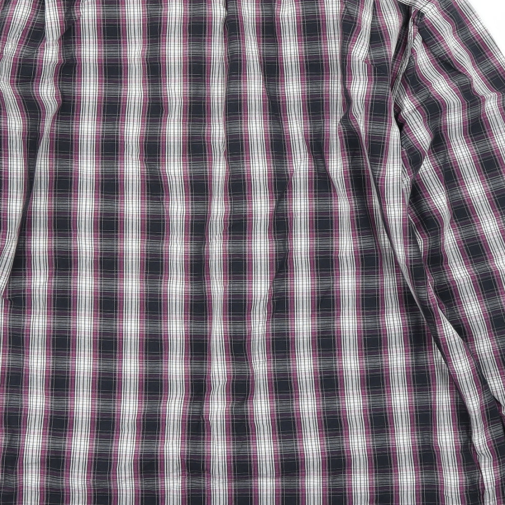 Preworn Mens Purple Check   Button-Up Size M