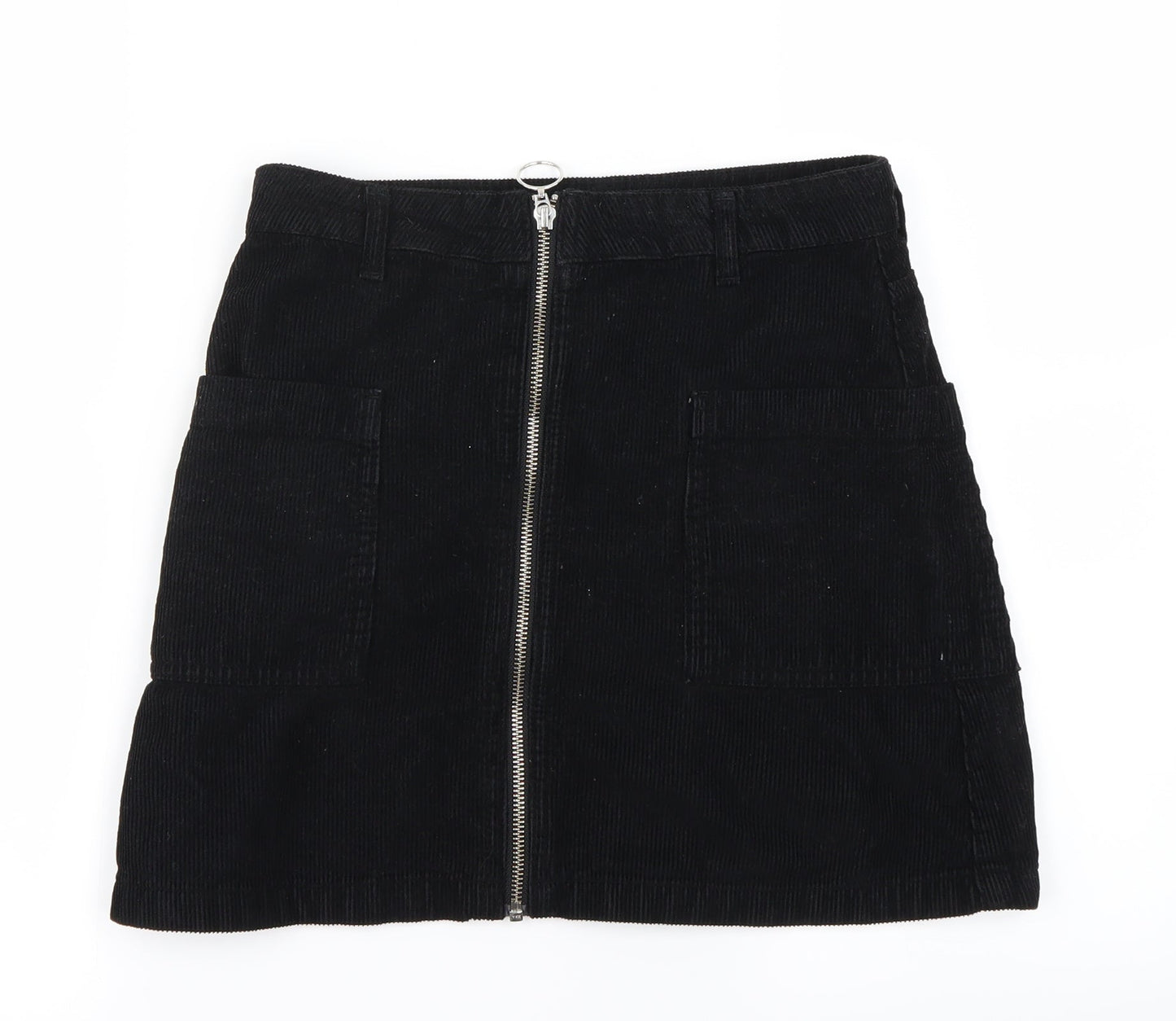 Topshop Womens Black   A-Line Skirt Size 8