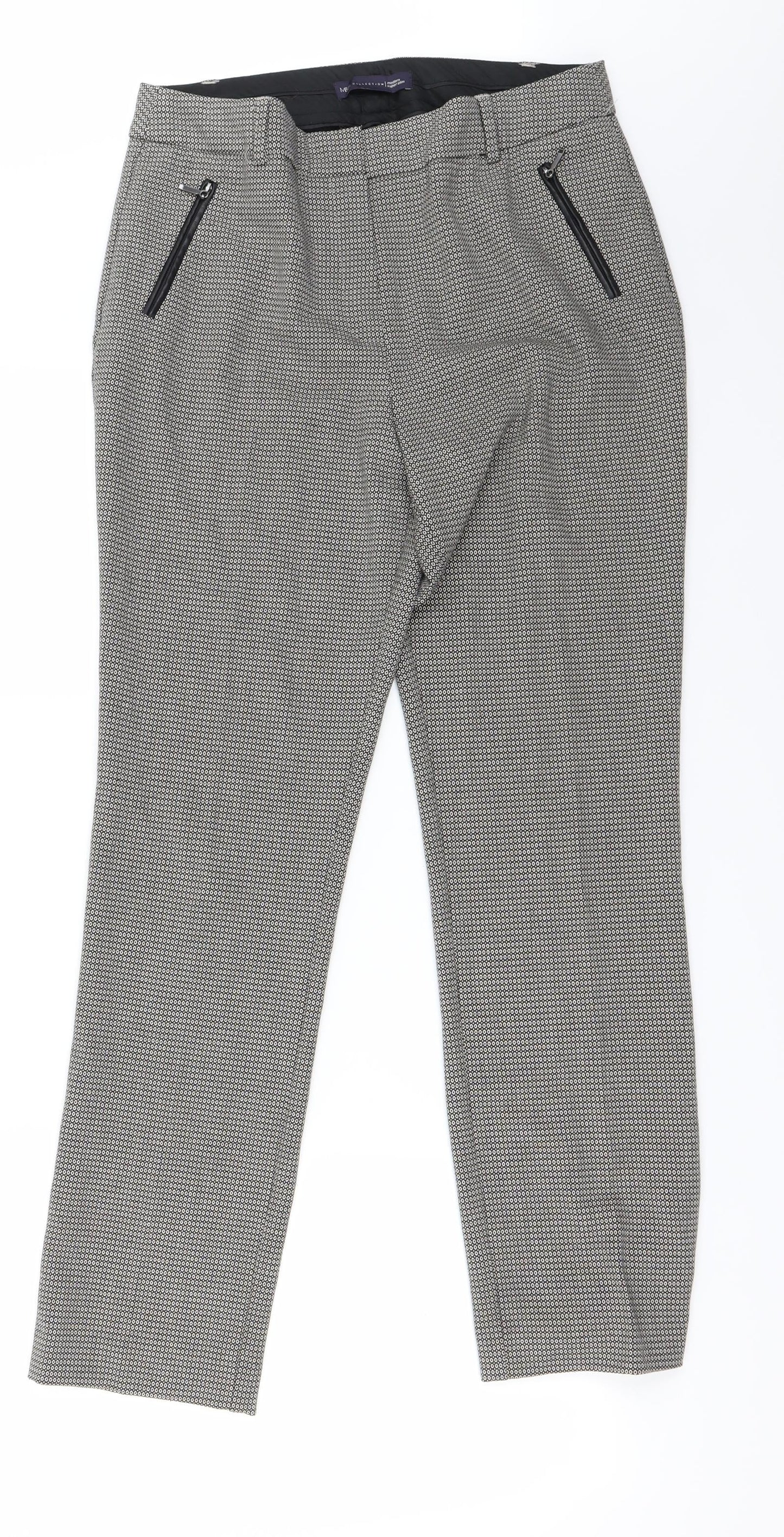 Marks and Spencer Womens Grey   Trousers  Size 10 L26 in