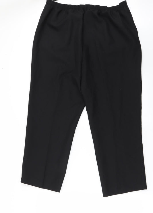Preworn Womens Black   Trousers  Size 18 L25 in