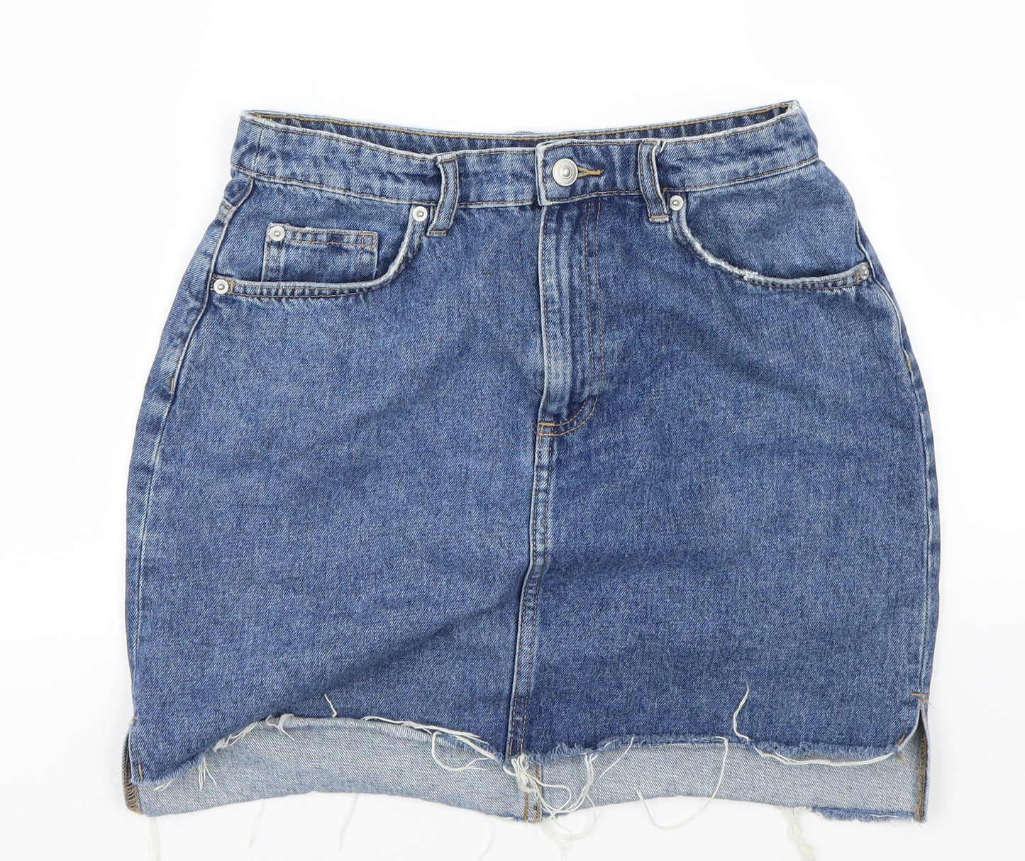 H&M Womens Blue   A-Line Skirt Size S