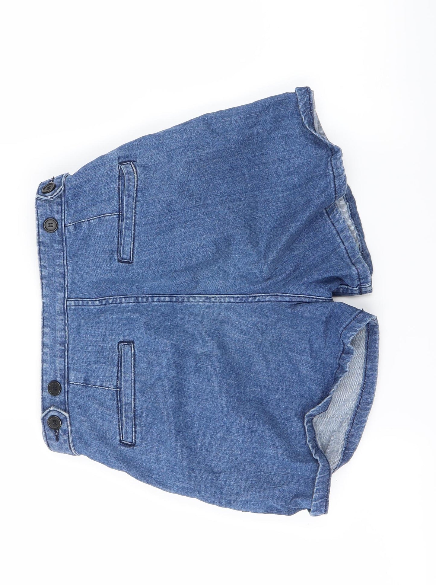 Topshop Womens Blue   Cut-Off Shorts Size 28 in