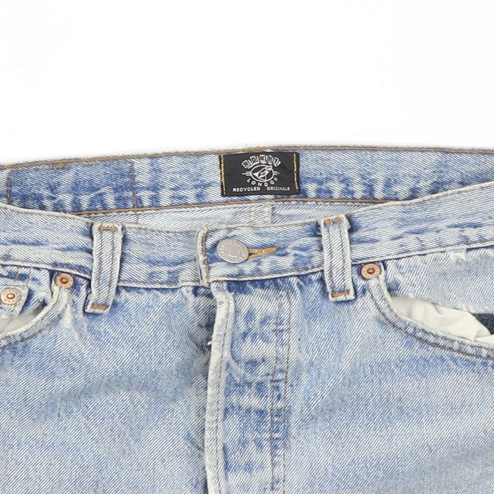Preworn Womens Blue   A-Line Skirt Size 28 in