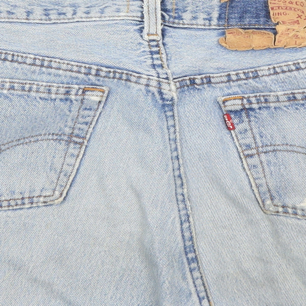 Preworn Womens Blue   A-Line Skirt Size 28 in