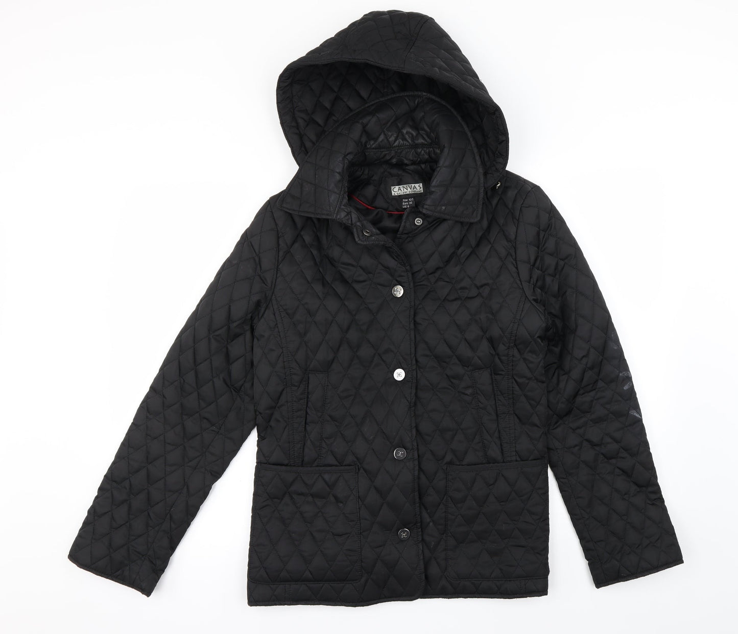 Canvas Womens Black   Jacket  Size 10