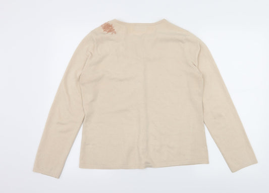 BHS Womens Ivory  Knit Cardigan Jumper Size 14