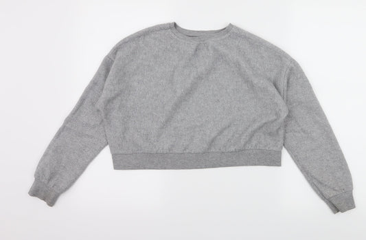 New Look Girls Grey  Jersey Pullover Sweatshirt Size 12-13 Years  - 1997
