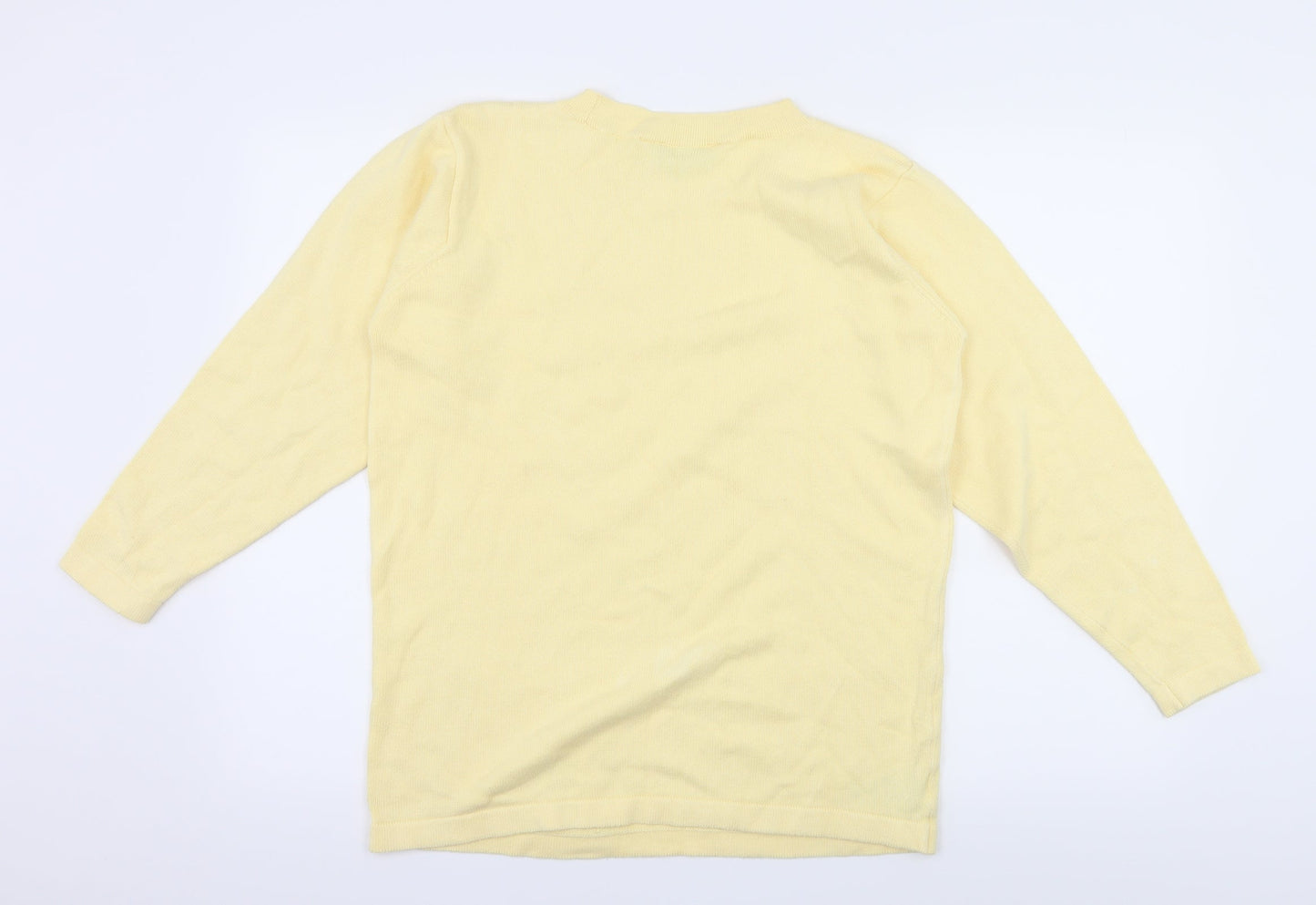 Marks and Spencer Womens Yellow  Knit Pullover Jumper Size 8