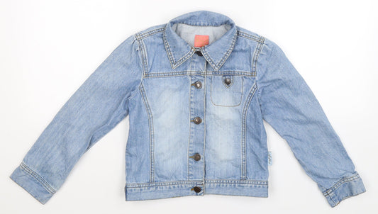 Annie Thornton Girls Blue  Denim Jacket  Size 6 Years