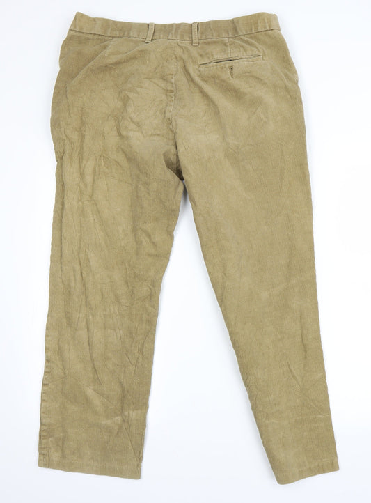 Marks and Spencer Womens Beige   Chino Trousers Size 36 L20.5 in