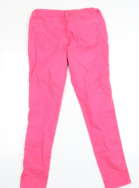 M&Co Womens Orange   Boyfriend Jeans Size 12 L28 in