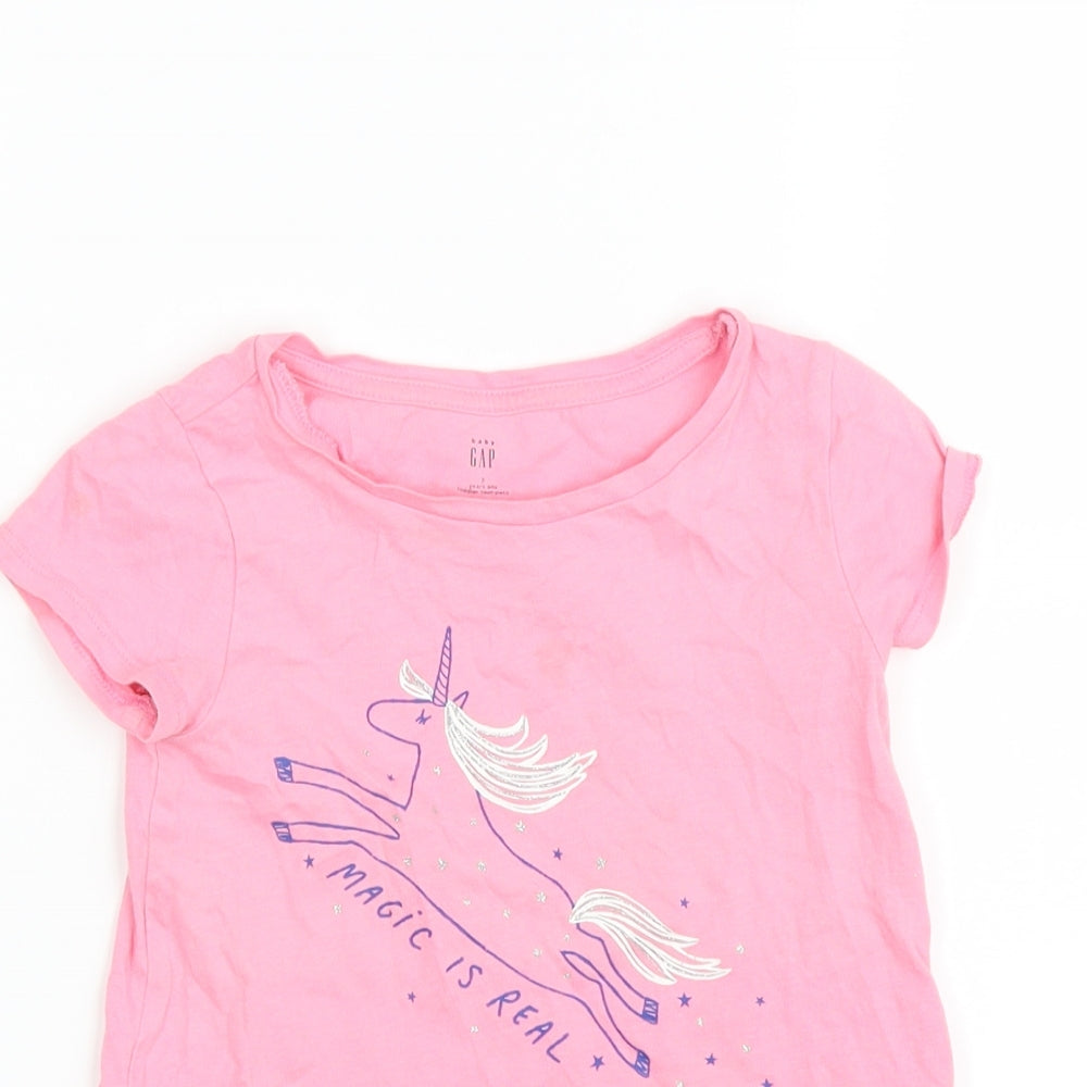 Gap Girls Pink   Basic T-Shirt Size 2 Years