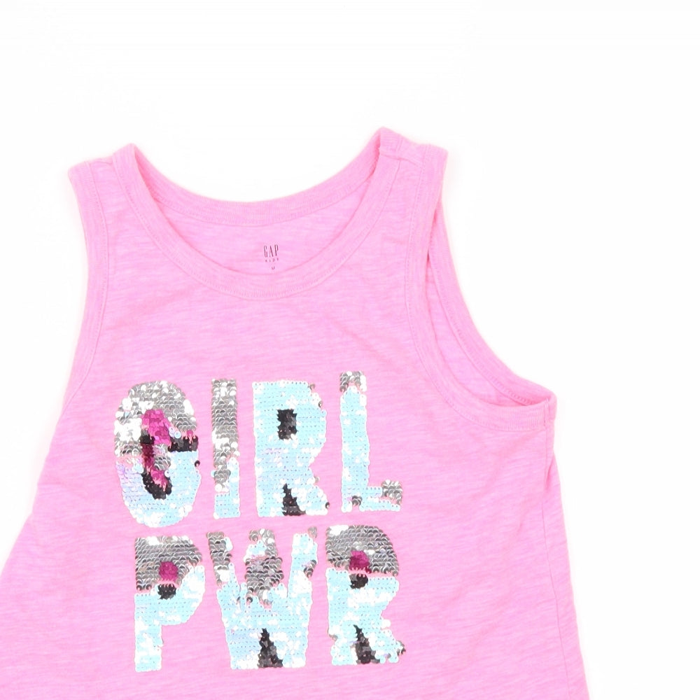 Gap Girls Pink   Basic Tank Size M