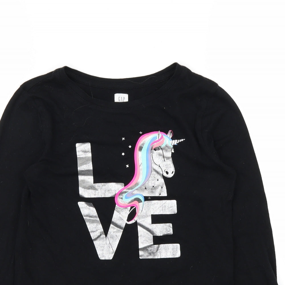 Gap Girls Black   Basic T-Shirt Size M