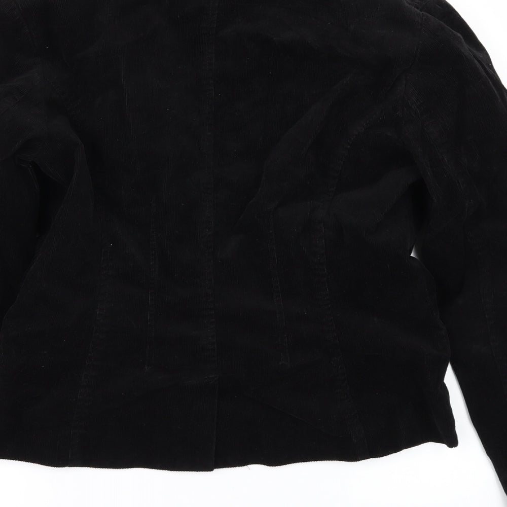 H&M Womens Black   Overcoat Coat Size 14