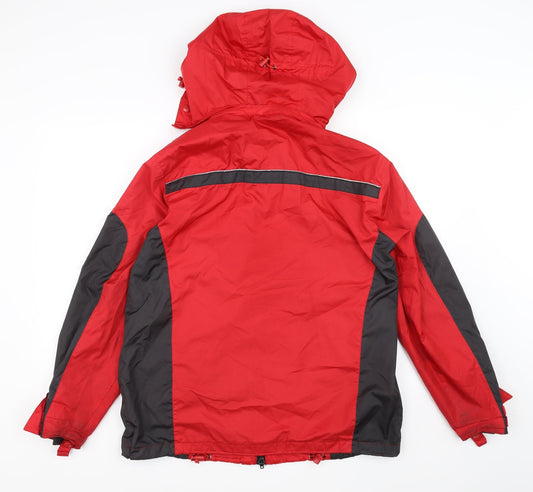 outdoor casual Womens Red   Windbreaker Coat Size 10