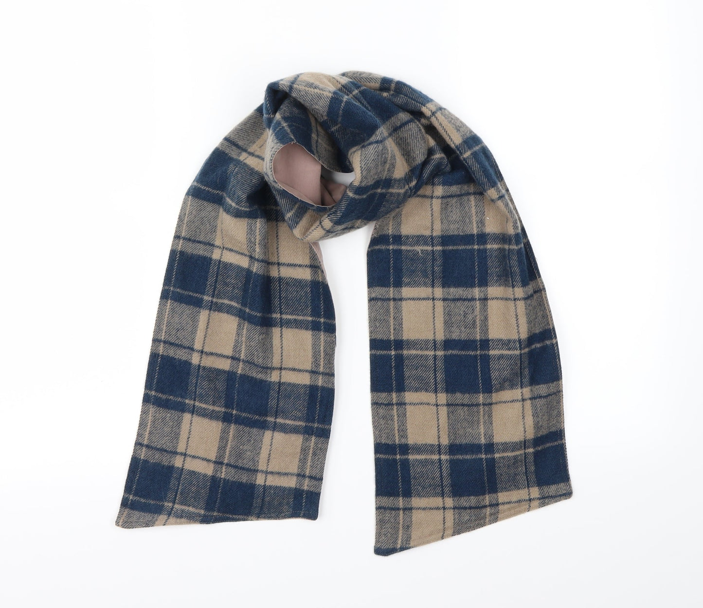 Preworn Unisex Blue Check   Scarf