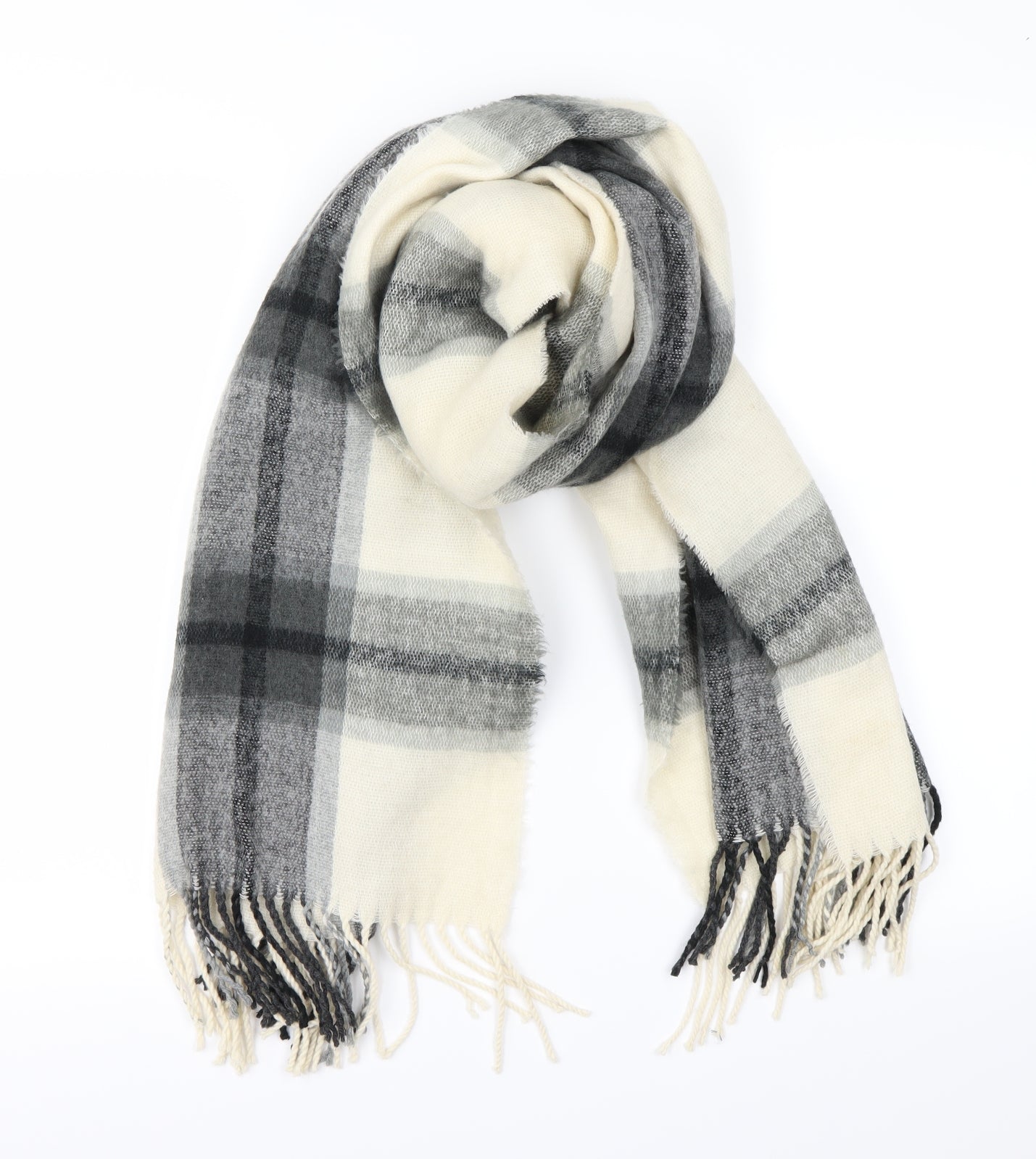 Preworn Unisex Multicoloured Check   Scarf