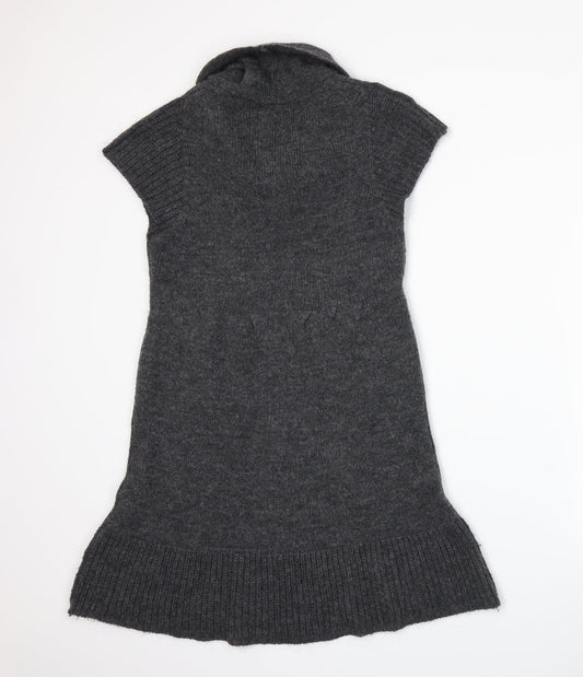 Zara Womens Grey  Knit Jacket Dress  Size S
