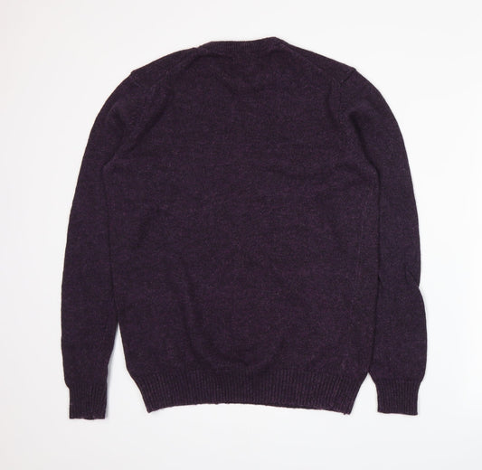 Debenhams Mens Purple  Knit Pullover Jumper Size S
