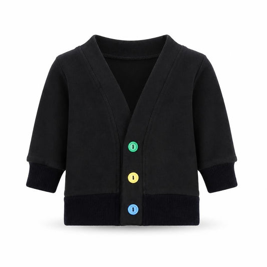 electrik kidz Boys Black  Knit Cardigan Jumper Size 0-3 Months