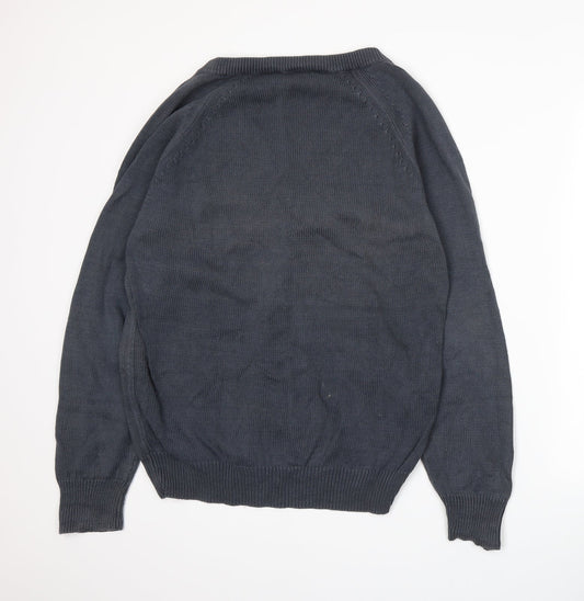 French Connection Mens Blue  Knit Pullover Jumper Size M