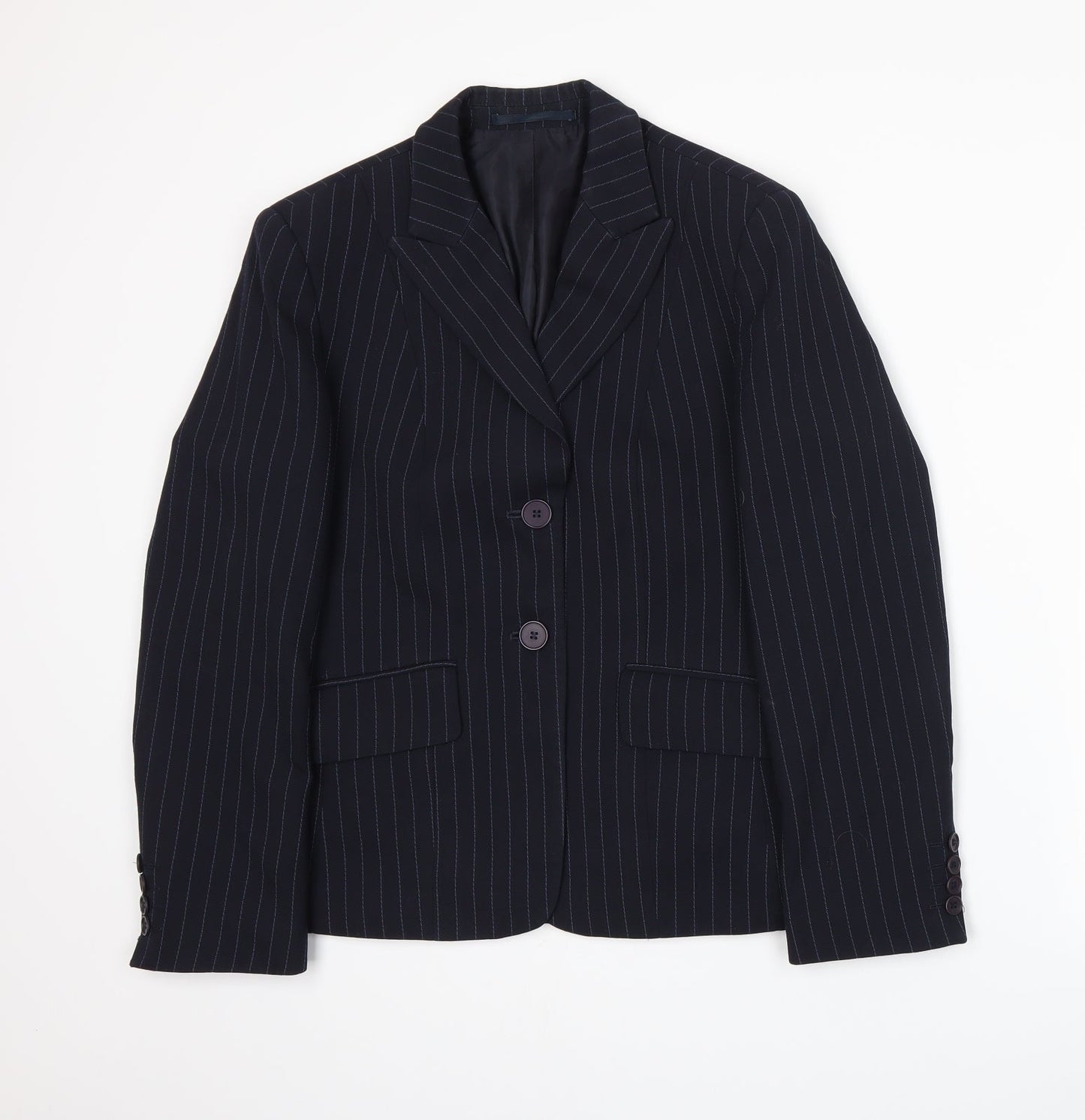 Preworn Womens Blue   Jacket Suit Jacket Size 10