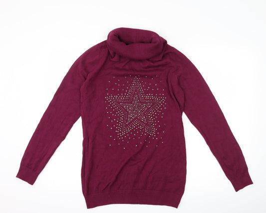 BPC Selection Womens Purple   Pullover Jumper Size S  - star