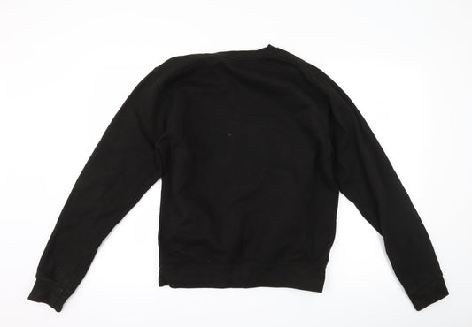Just Hoods Womens Black   Pullover Sweatshirt Size S  - Surfboard