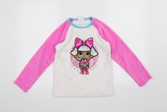 Primark Girls White Solid  Top Pyjama Top Size 9-10 Years
