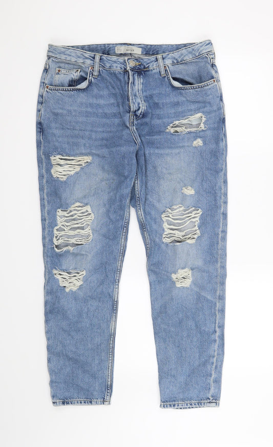 Topshop Mens Blue   Straight Jeans Size 30 in L32 in