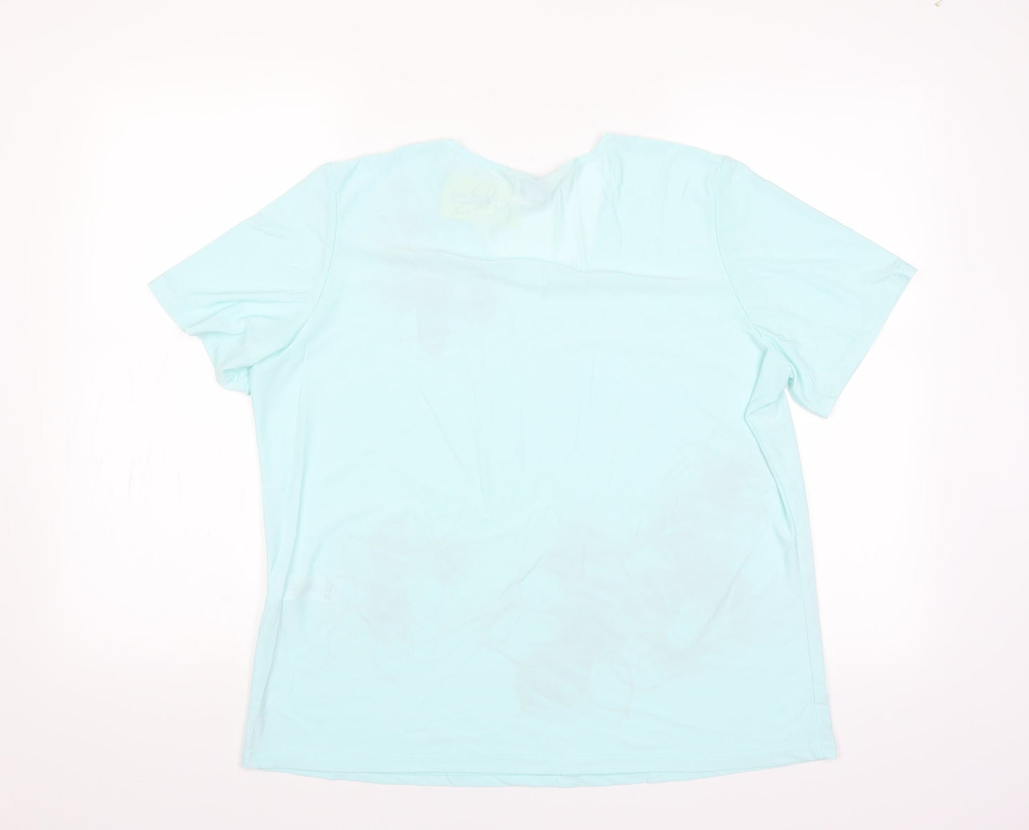 Classics Womens Blue   Basic Blouse Size 16  - floral detail