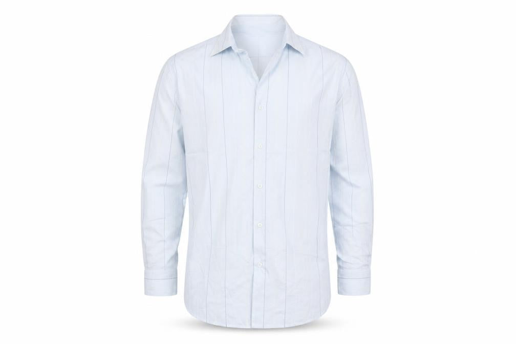 TU Mens Blue Striped   Dress Shirt Size M